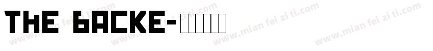 the backe字体转换